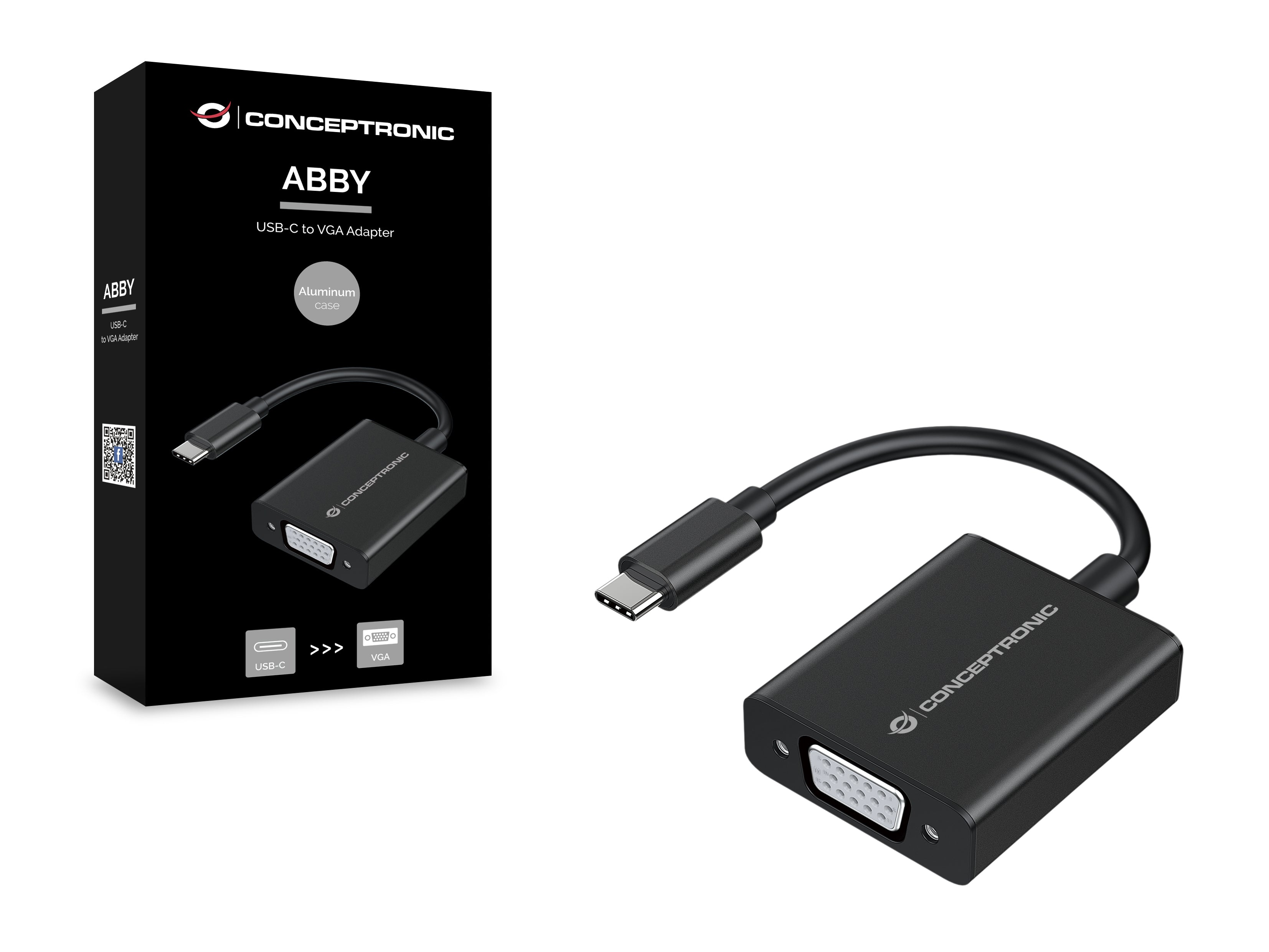 Conceptronic ABBY05B adaptateur graphique USB 1920 x 1080 pixels Noir