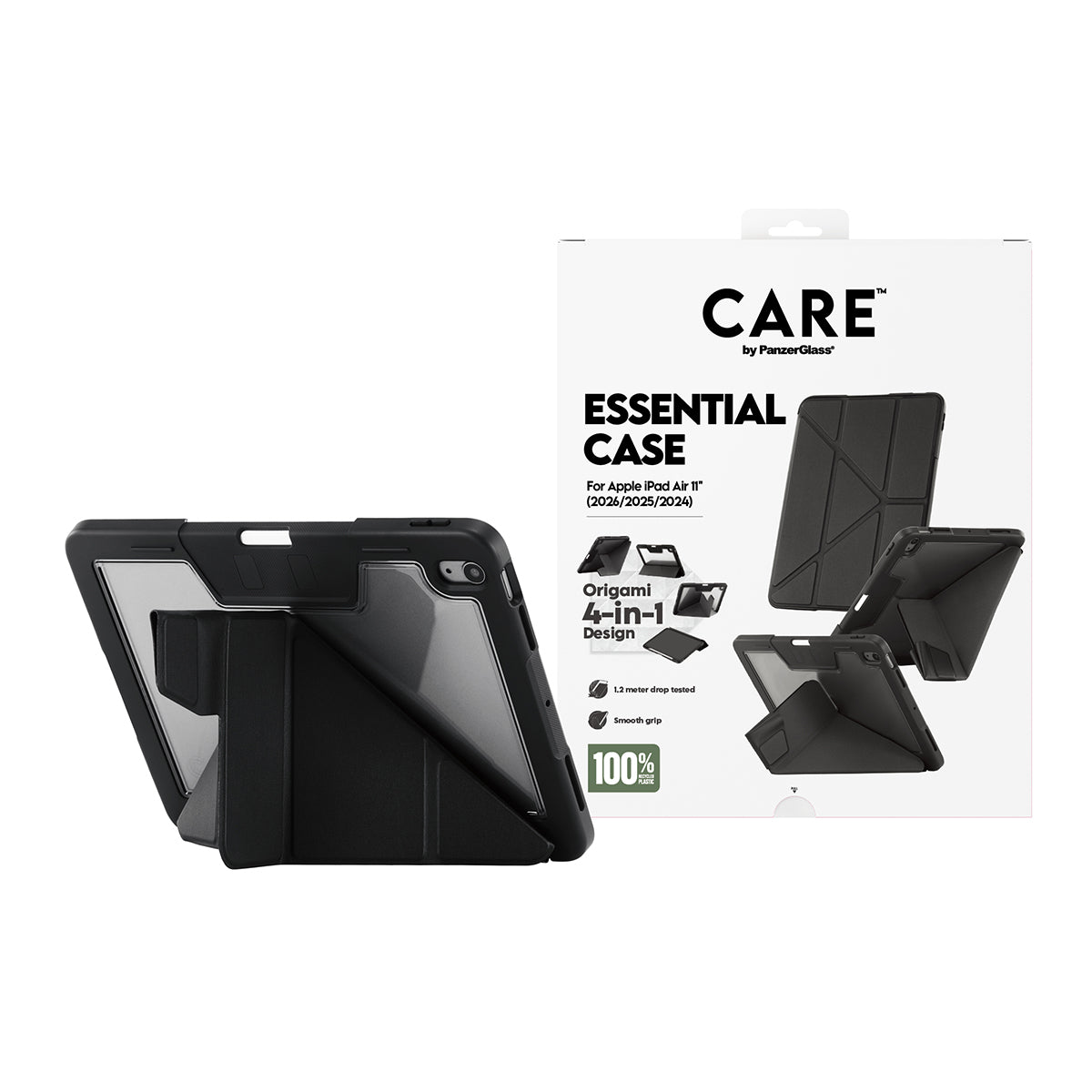 PanzerGlass CARE™ by ®™ by Essential Case Black iPad Air 11" (2024-2026) coque de protection pour téléphones portables H