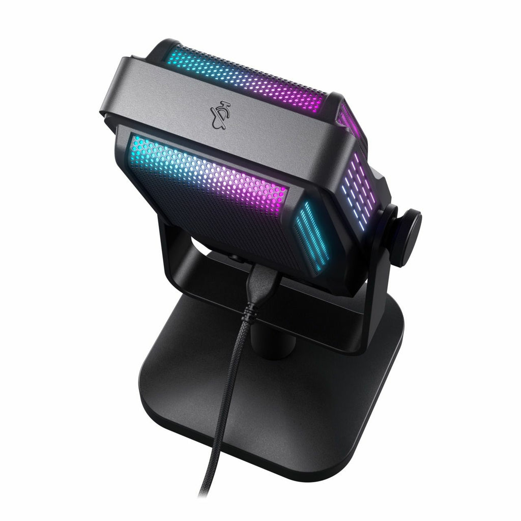 Microphone de Table USB Ngale R Noir avec Éclairage RGB
