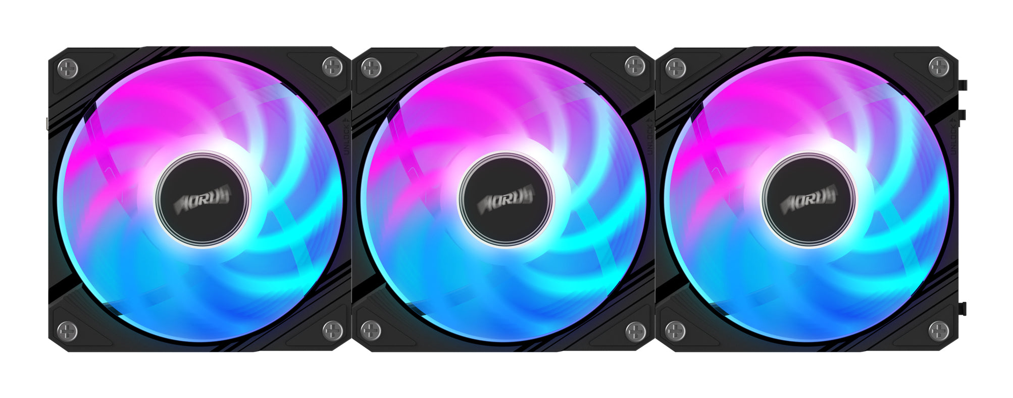 GIGABYTE AORUS EZ CHAIN FAN 120 (3-Pack) Carte-mère Ventilateur 12 cm Noir 3 pièce(s)