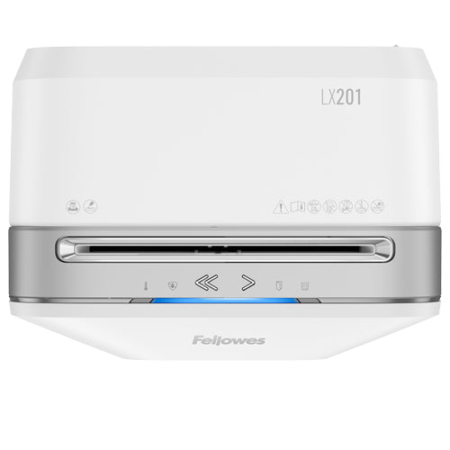 Fellowes Powershred LX201 Destructeur de Documents Micro-coupe, Blanc