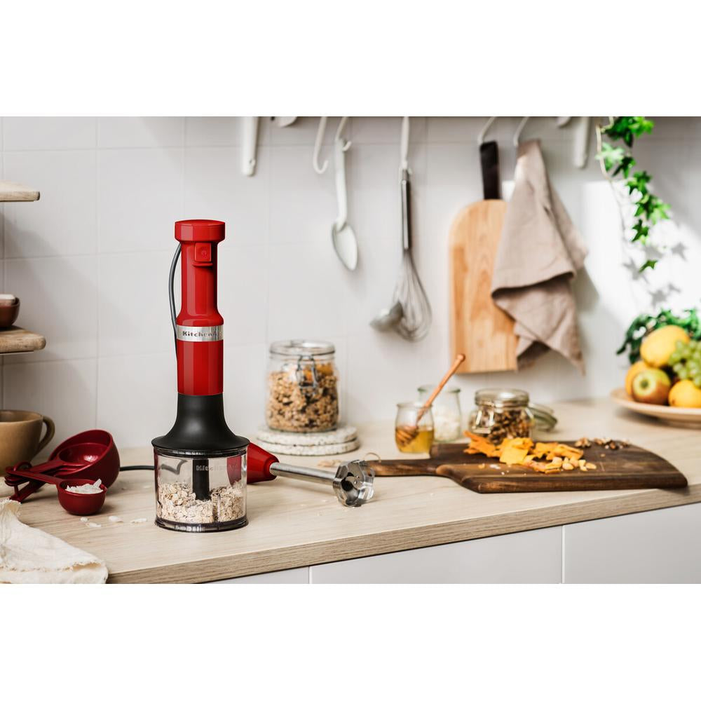 KitchenAid 5KHBV83EER Mélangeur par immersion 180 W Rouge, Acier inoxydable