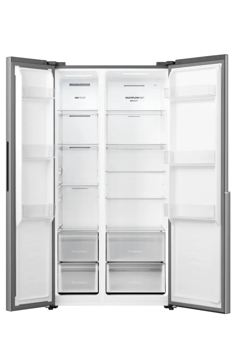 Gorenje Side by side kyl /frysskap med MultiFlow Cooling för jämn luftcirkulation i hela skapet. NoFrost Plus eliminerar