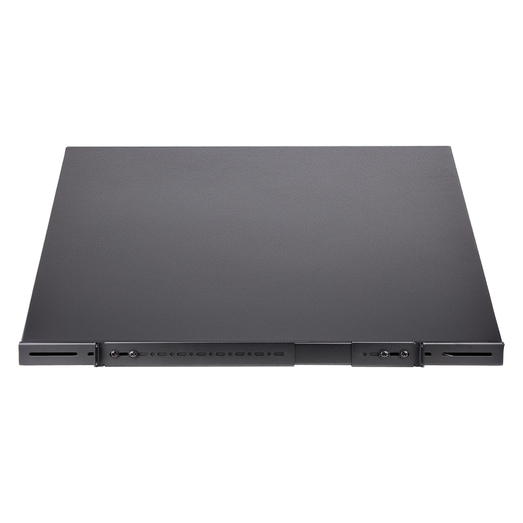 StarTech.com Étagère Réglable pour Montage en Rack Serveur 1U - 150 kg - Profondeur de Montage Réglable de 49,5 à 97,4cm Plateau Universel pour rack d'équipement AV/réseau 19" - Profondeur 69,8 cm