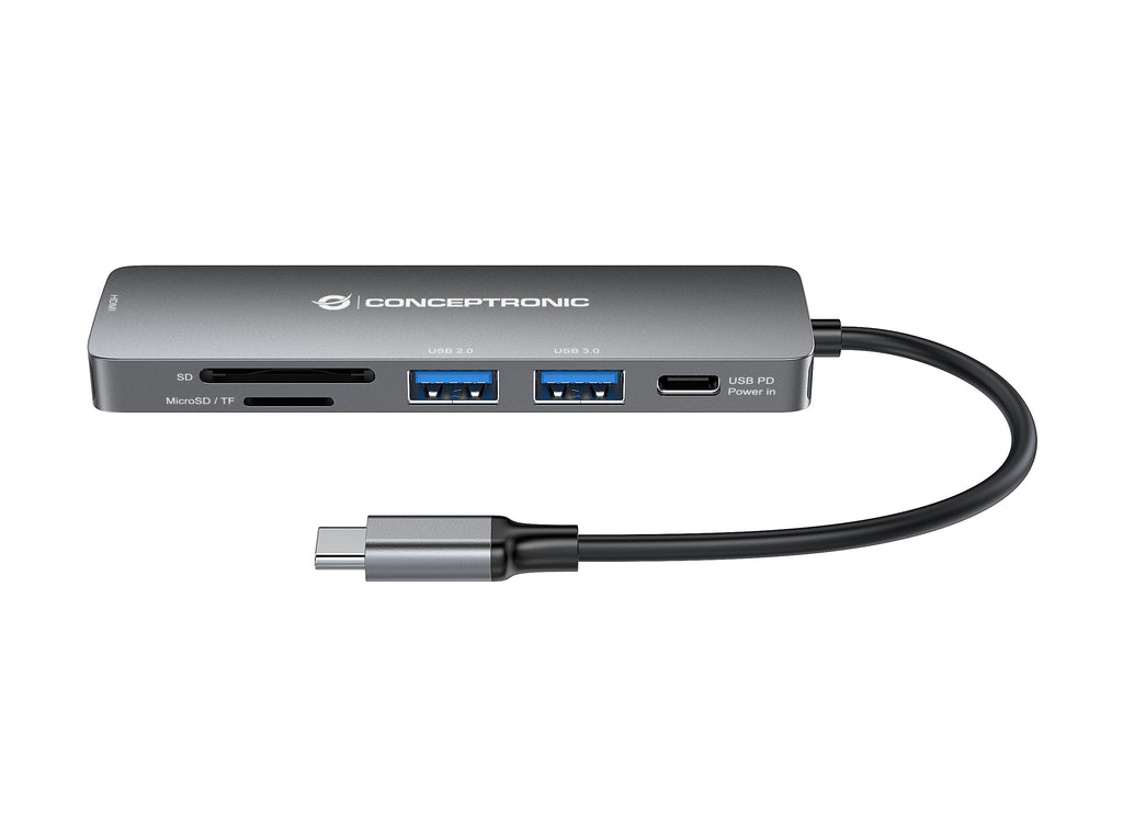 Conceptronic DONN11G station d'accueil Avec fil USB 3.2 Gen 1 (3.1 Gen 1) Type-C Gris