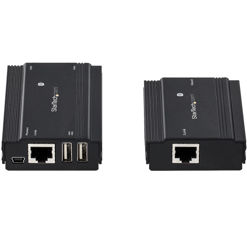 StarTech.com Hub USB 2.0 sur Câble Ethernet CAT5e/CAT6/CAT7, 4 Ports, Extension 100m, Boîtier Métal, Alimentation Extern