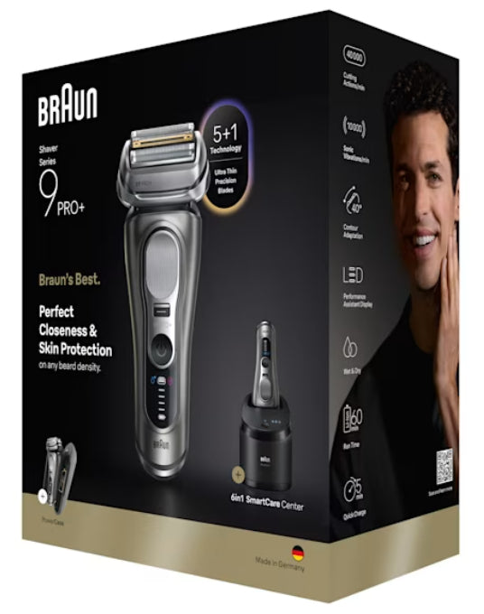 Braun Series 9 Pro+ 9675cc Rasoir à grille Tondeuse Gris, Argent