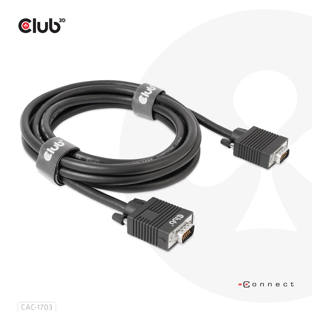 CLUB3D CAC-1703 câble VGA 3 m VGA (D-Sub) Noir