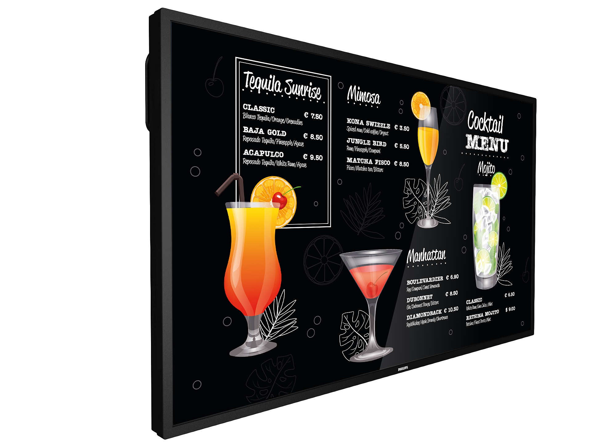 Philips Signage Solutions P-Line Écran plat de signalisation numérique 139,7 cm (55") VA 750 cd/m² 4K Ultra HD Noir