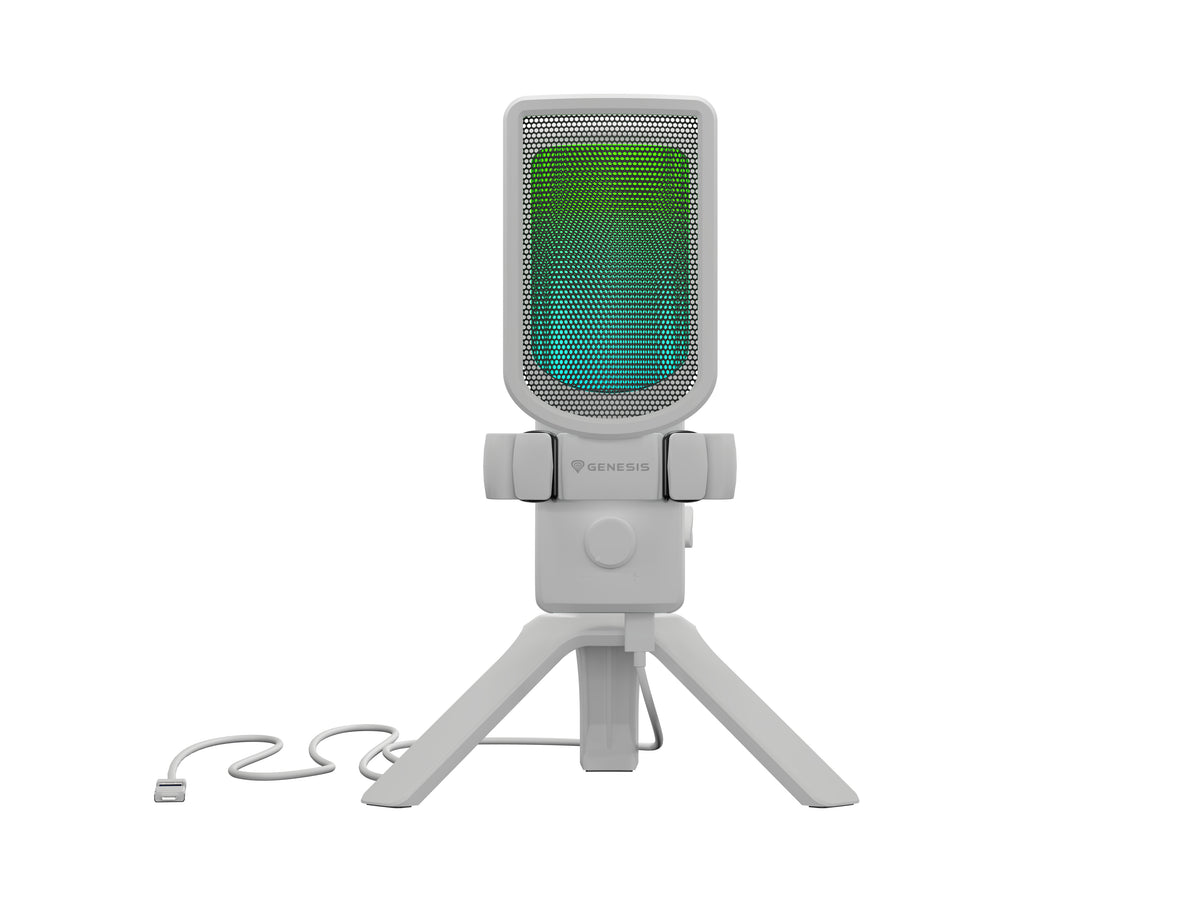 Microphone de Console de Jeu Radium 250, USB, Blanc