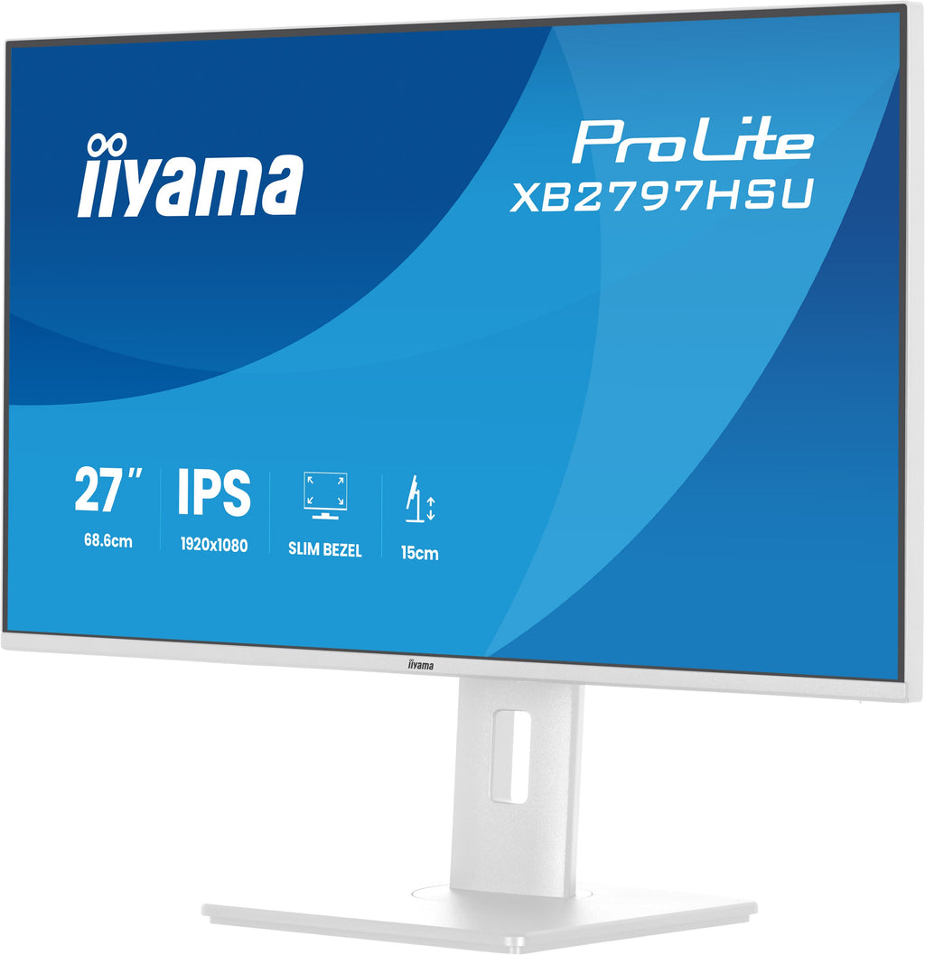 iiyama ProLite XB2797HSU-W1 écran plat de PC 68,6 cm (27") 1920 x 1080 pixels Full HD LED Blanc
