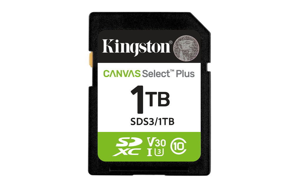 Kingston Technology 1 To SDXC Canvas Select Plus Gen3 150 Mo/s C10 UHS-I U3 V30