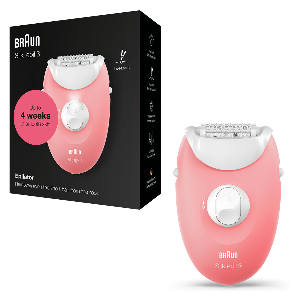 Braun Silk-épil 3 SES 3-176 20 pince(s) Rose, Blanc
