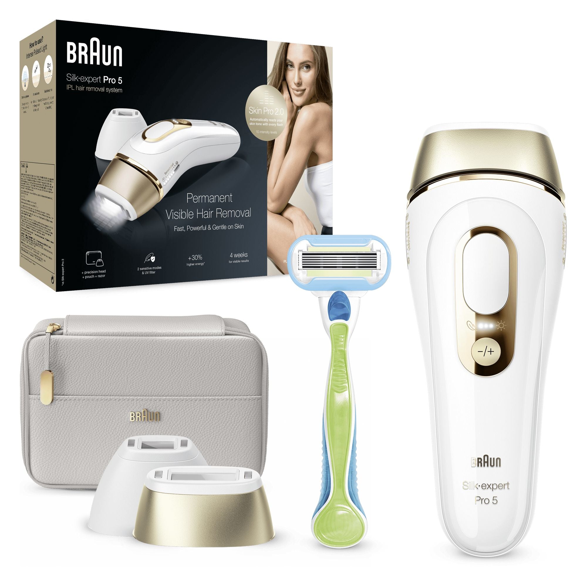 Braun Silk-expert Pro Silk expert Pro 5 PL5154 Lumière pulsée Or, Blanc
