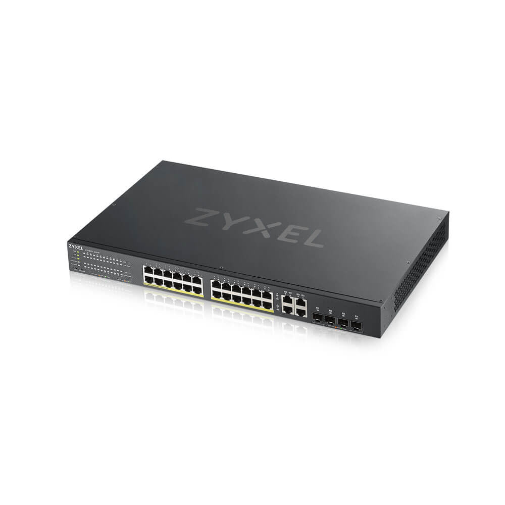 Zyxel GS1920-24HPV2 Switch Gigabit Ethernet Géré 24 Ports PoE, Noir