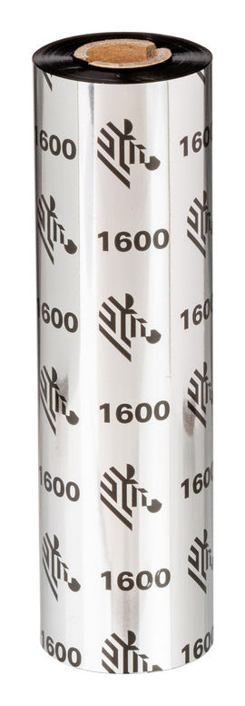 Zebra 1600 Wax ruban thermique 450 m Noir