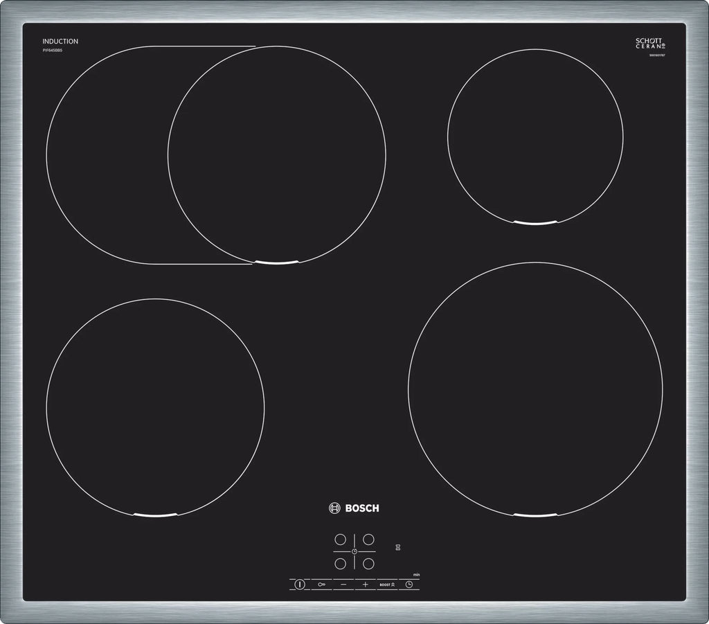 Bosch Bosch Serie 4 PIF645BB5E plaque Noir Intégré 60 cm Plaque avec zone à induction 4 zone(s)