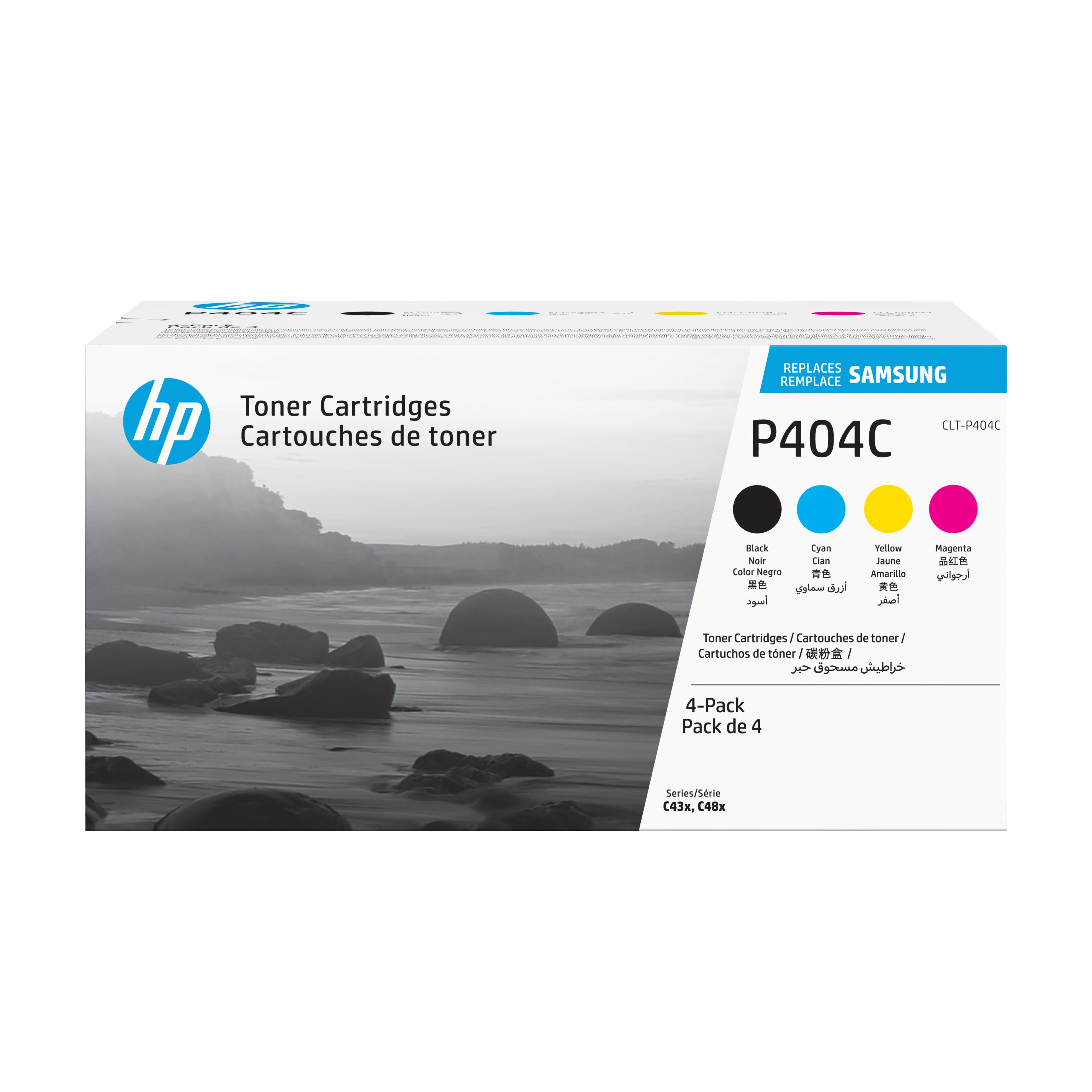 HP Samsung CLT-P404C Pack de 4 cartouches authentiques de toner cyan/magenta/jaune/noir