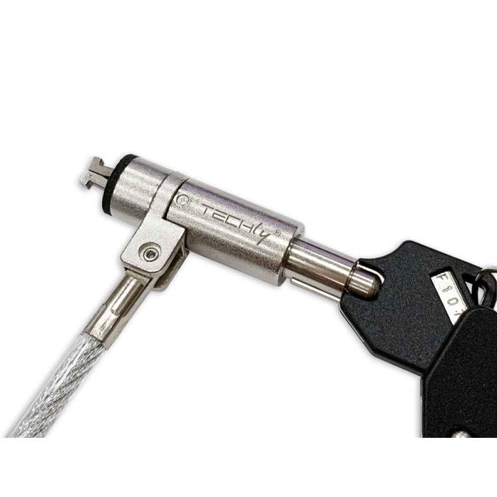 Techly IQ-LOK-15-K câble antivol Argent 1,8 m