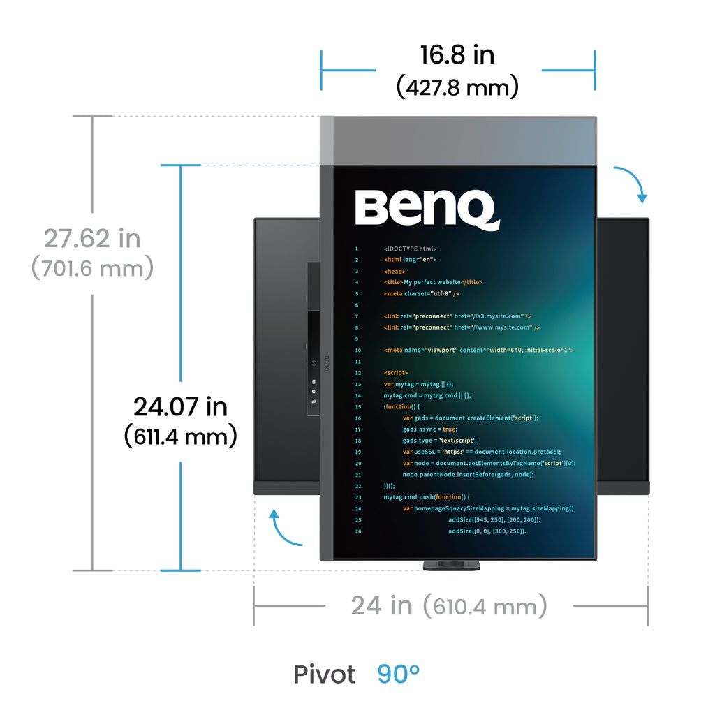 BenQ RD280UA écran plat de PC 71,6 cm (28.2") 3840 x 2560 pixels 4K Ultra HD Noir