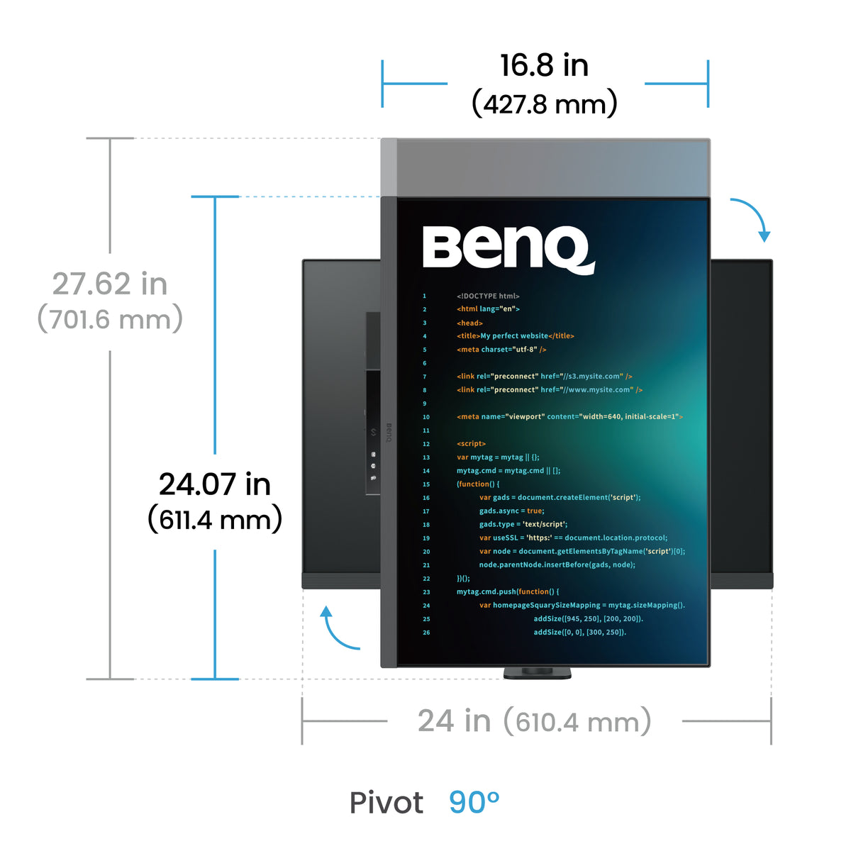 BenQ RD280UA écran plat de PC 71,6 cm (28.2") 3840 x 2560 pixels 4K Ultra HD Noir