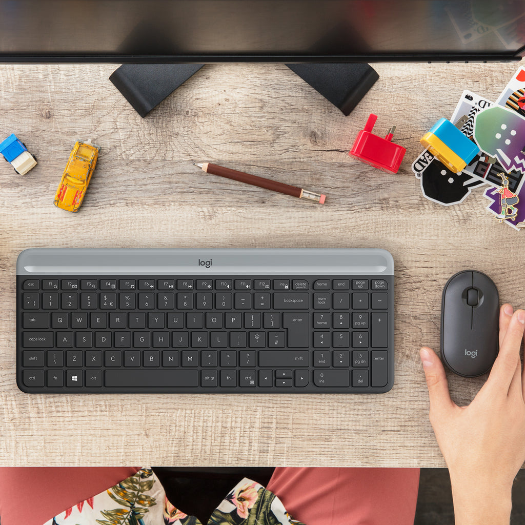 Logitech Slim Wireless Combo MK470 Ensemble Clavier et Souris Sans Fil US International