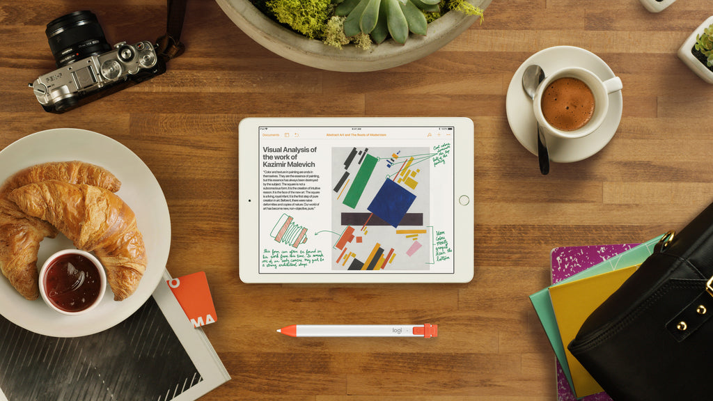 Logitech Crayon Stylet Numérique, Gris et Orange