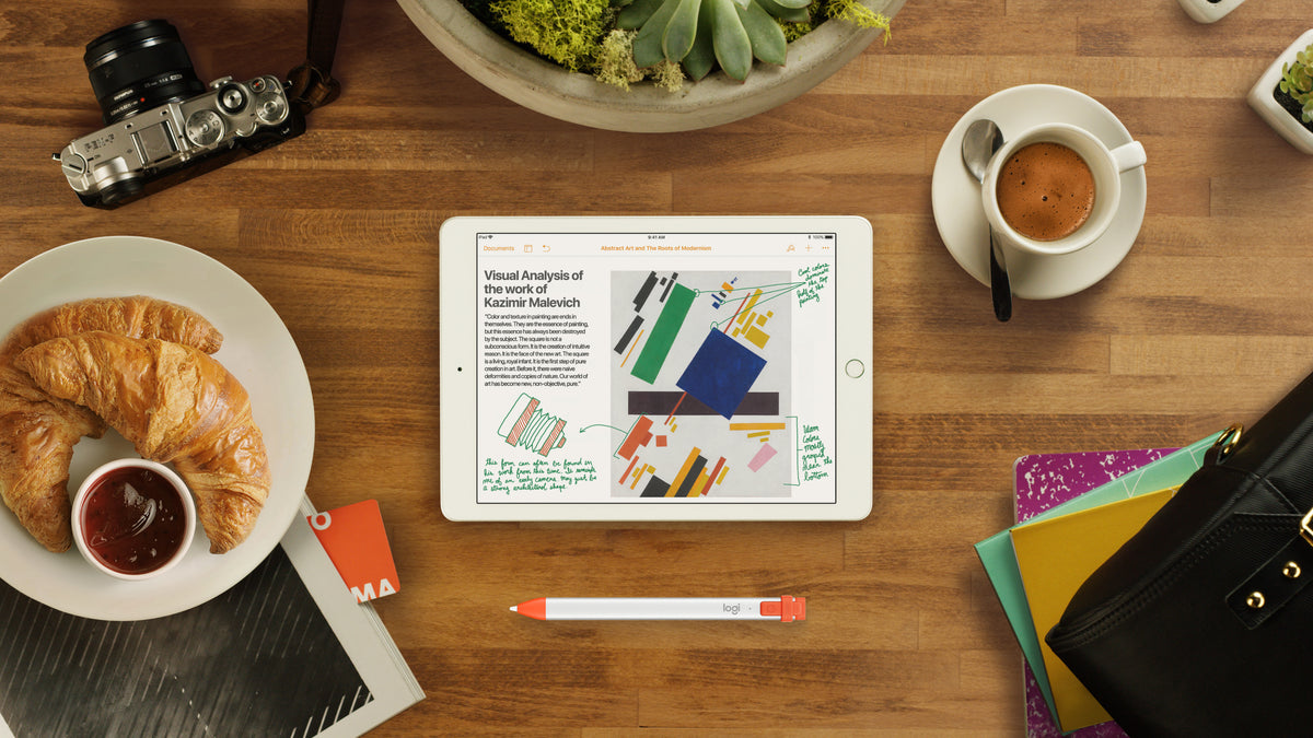 Logitech Crayon Stylet Numérique, Gris et Orange