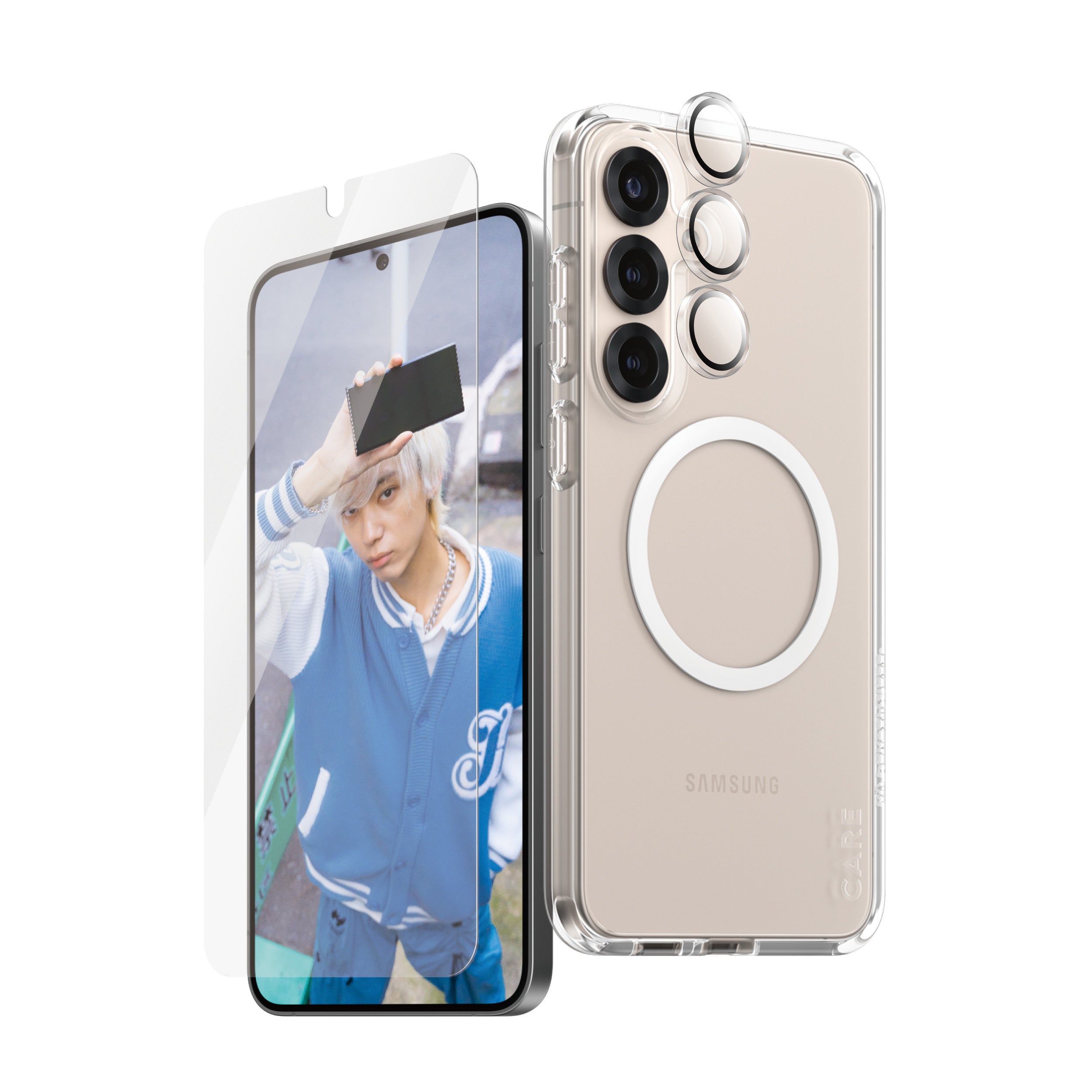 PanzerGlass PanzerGlass ® | CARE by ® Flagship 3-in-1 Bundle Samsung Galaxy S25+ Protection d'écran transparent 1 pièce(s)