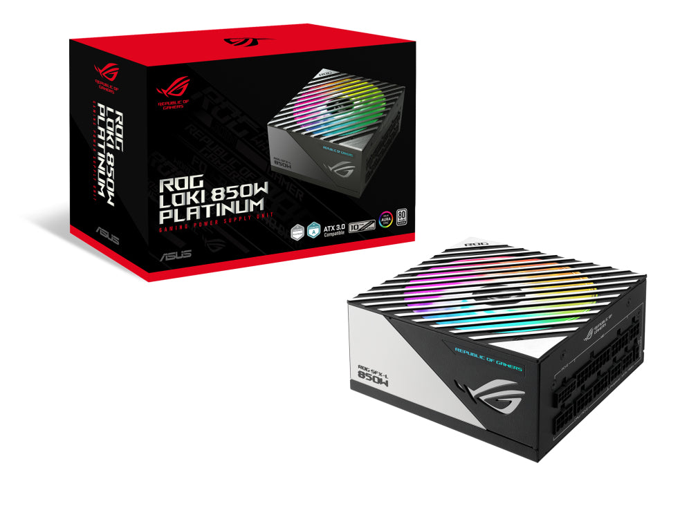 ASUS ROG Loki SFX-L 850W Platinum unité d'alimentation d'énergie 24-pin ATX Noir, Argent