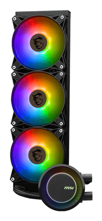 MSI MAG CORELIQUID E360 système de refroidissement d’ordinateur Carte-mère, Processeur Kit de refroidissement du liquide 12 cm Noir