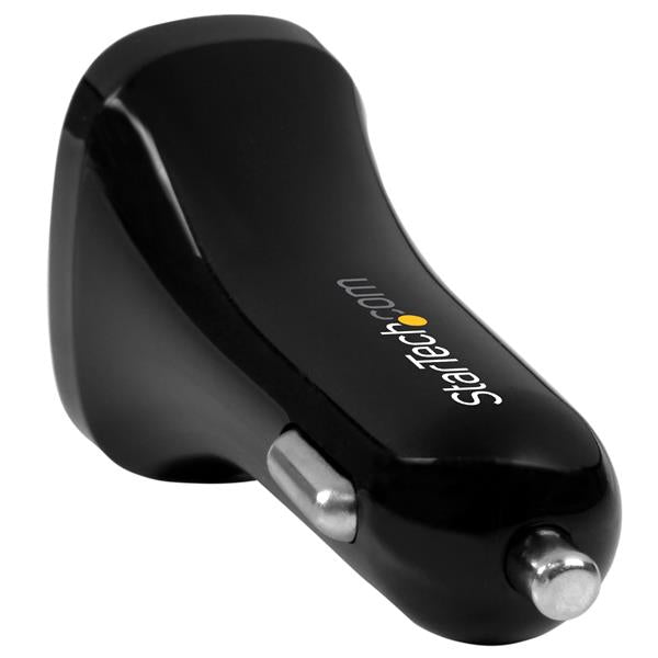 StarTech.com Chargeur de voiture USB à 2 ports, Haute puissance 24W / 4,8A, Noir