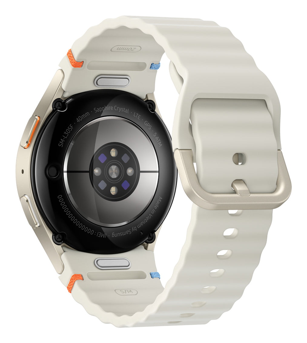 Samsung Samsung Galaxy Watch7 3,3 cm (1.3") AMOLED 40 mm Numérique 432 x 432 pixels Écran tactile 4G Crème Wifi GPS (satellite)