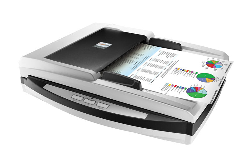 Plustek SmartOffice PL4080 ADF Scanner à plat et chargeur automatique 600 x 600 DPI A4 Noir, Gris