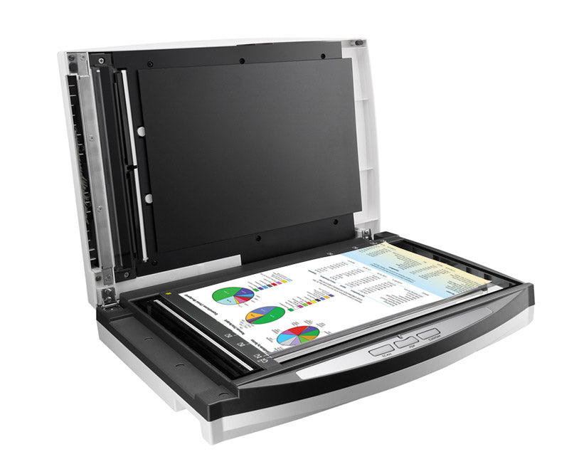 Plustek SmartOffice PL4080 ADF Scanner à plat et chargeur automatique 600 x 600 DPI A4 Noir, Gris