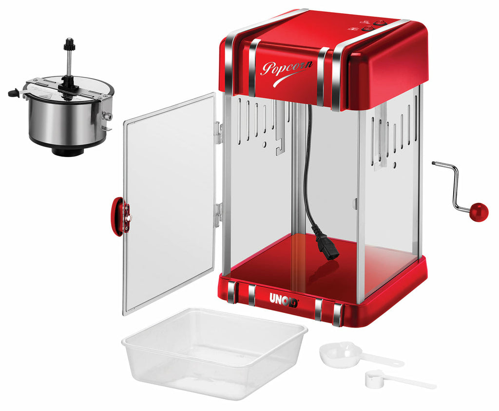 Unold 48535 Machine à Popcorn, 300 W, Rouge et Argent