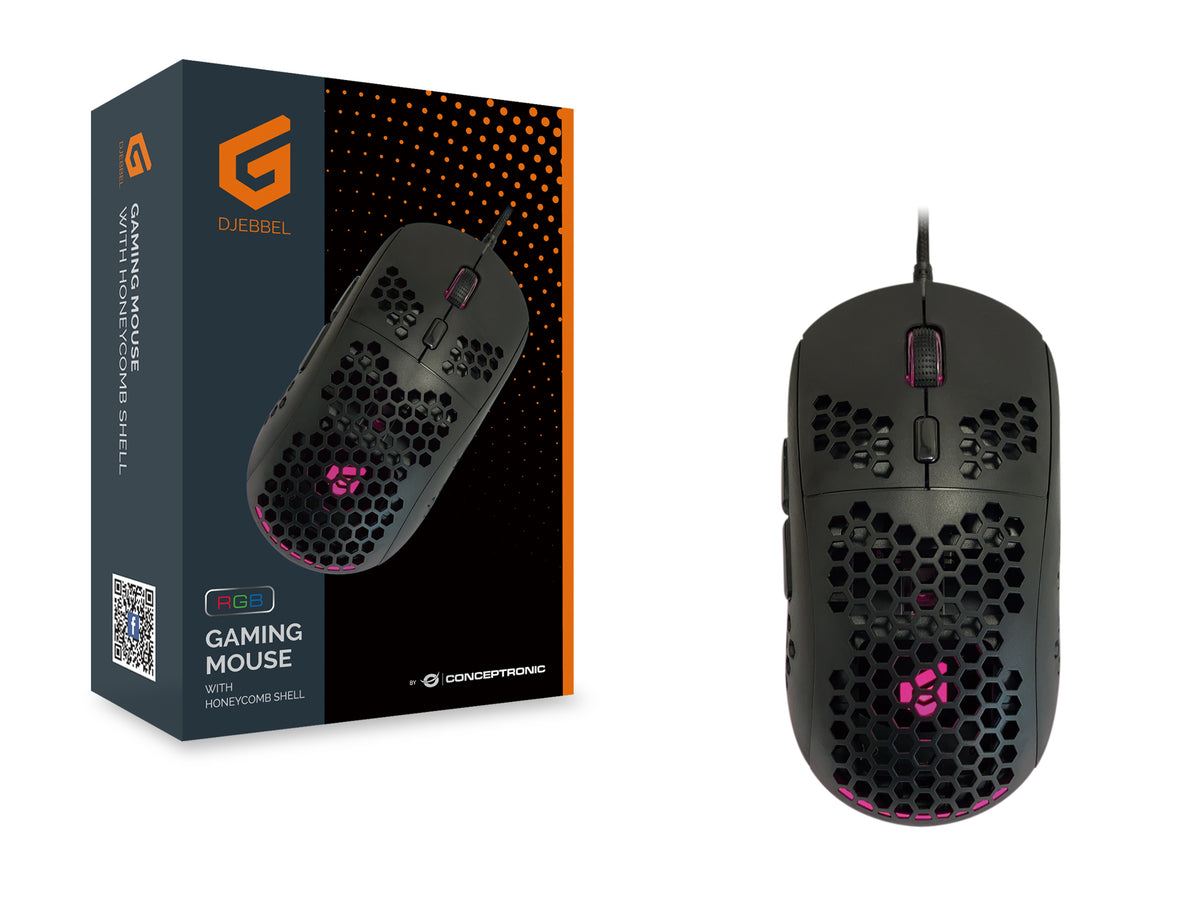 Conceptronic DJEBBEL04B Souris Gaming Optique 6400 DPI USB Type-A pour Droitier