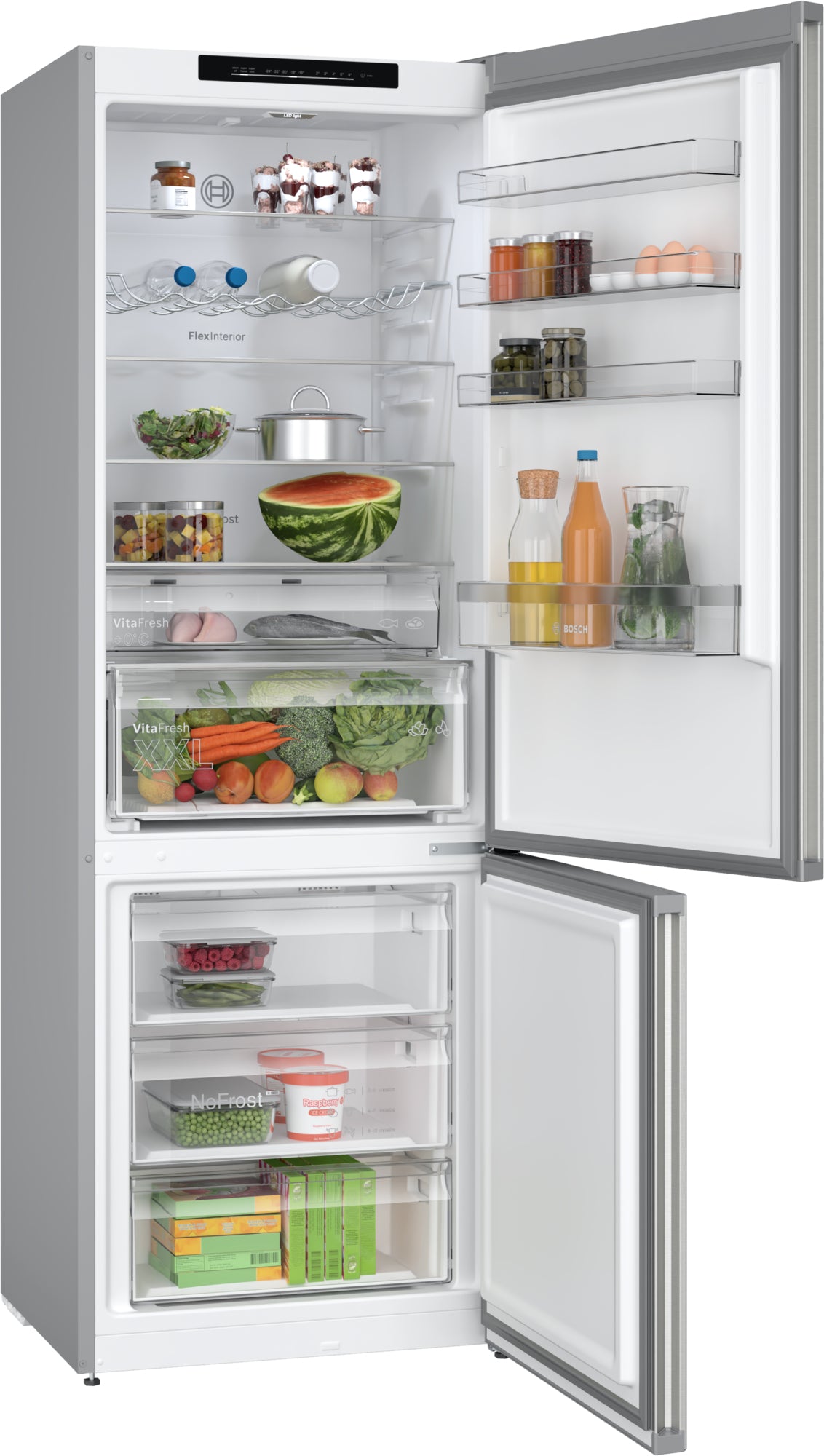 Bosch Bosch Serie 4 KGN492IDF réfrigérateur-congélateur Pose libre 440 L Acier inoxydable
