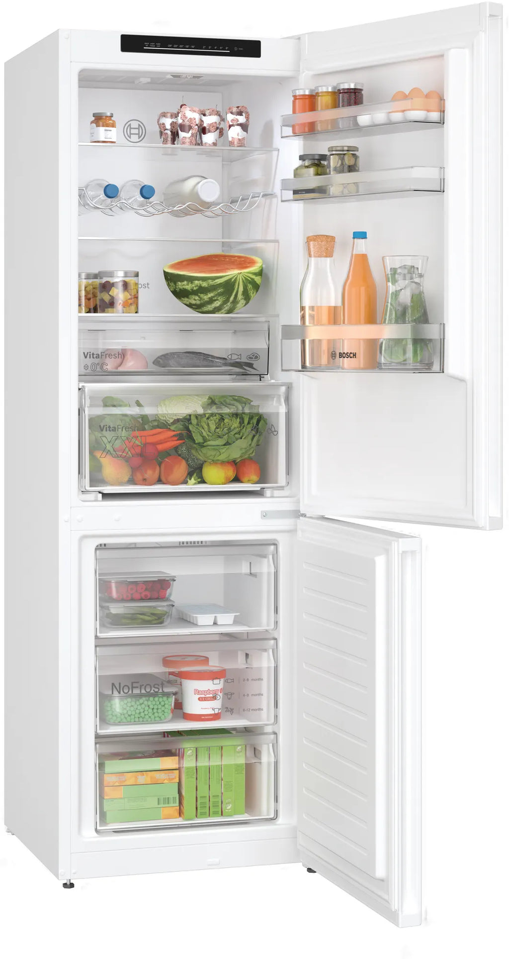 Bosch Bosch Serie 4 KGN362WDF réfrigérateur-congélateur Pose libre 321 L Blanc