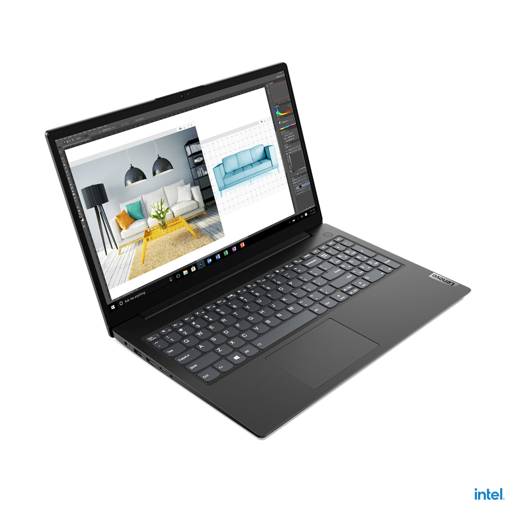 Lenovo Lenovo V15 Intel® Celeron® N N4500 Ordinateur portable 39,6 cm (15.6") Full HD 8 Go DDR4-SDRAM 256 Go SSD Wi-Fi 5 (802.11ac) DOS gratuit Noir