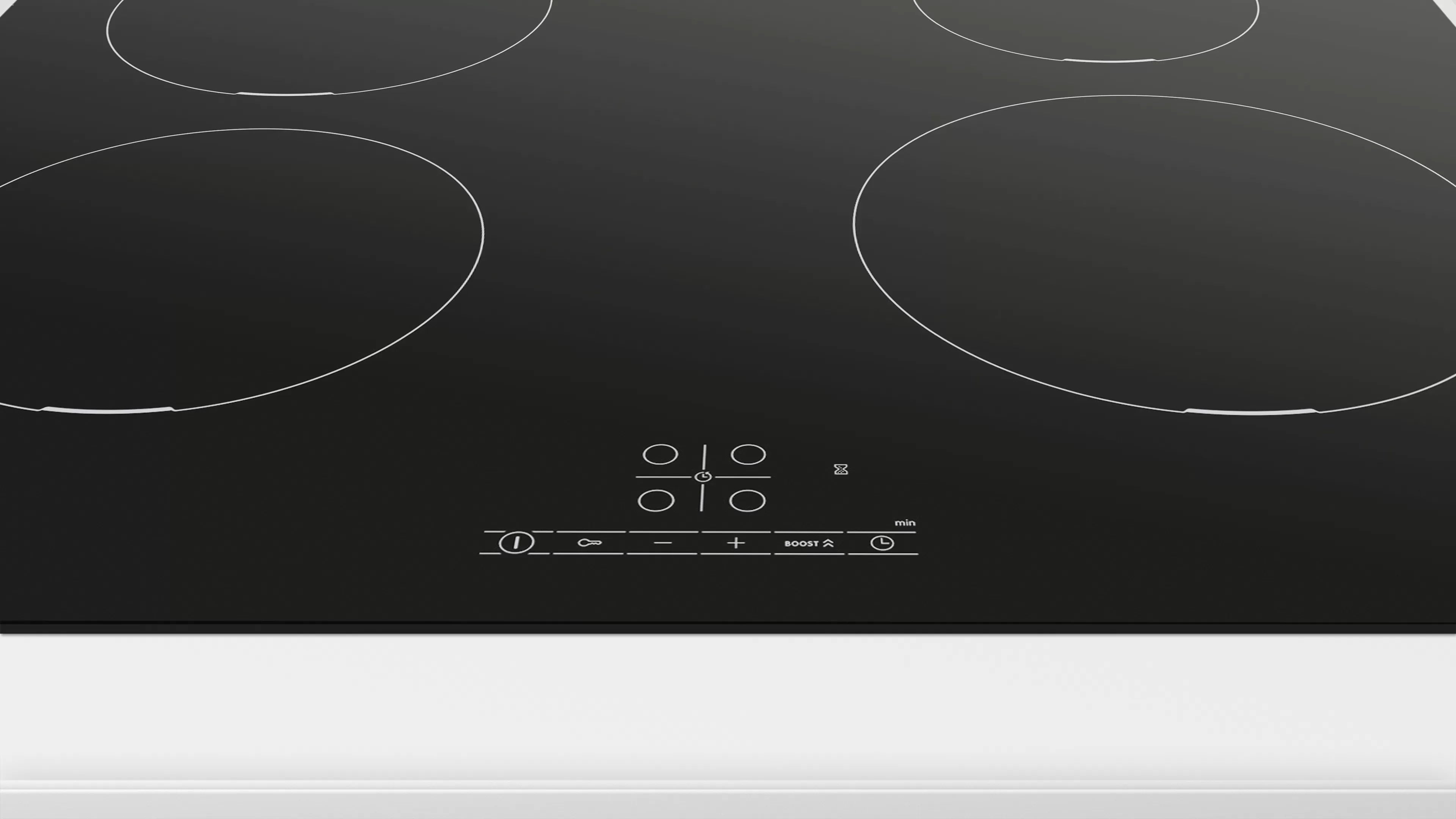Bosch Bosch Serie 4 PUE611BB5D plaque Noir Intégré 59.2 cm Plaque avec zone à induction 4 zone(s)