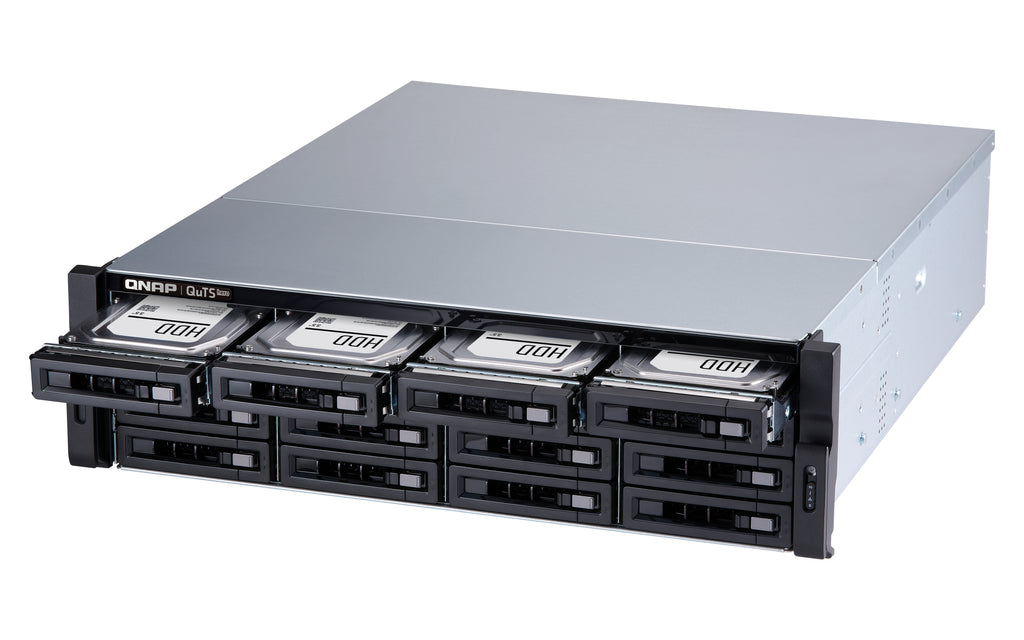 QNAP TS-h1683XU-RP NAS Rack 3U Intel Xeon E E-2236 128 Go DDR4 QuTS hero Noir