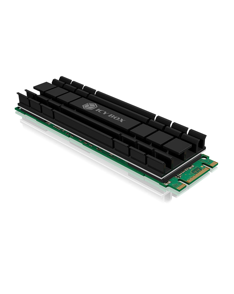 ICY BOX IB-M2HS-701 M.2 NVMe SSD Dissipateur thermique/Radiateur Noir 1 pièce(s) - vue 6