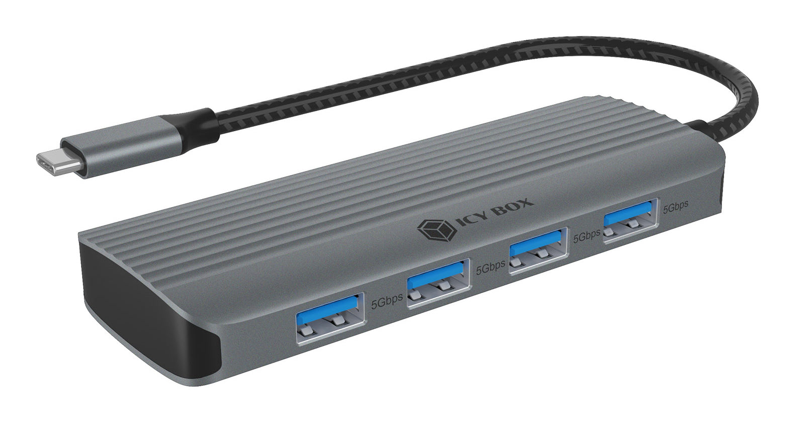 ICY BOX IB-DK4022a-CPD Avec fil USB 3.2 Gen 1 (3.1 Gen 1) Type-C Aluminium, Argent