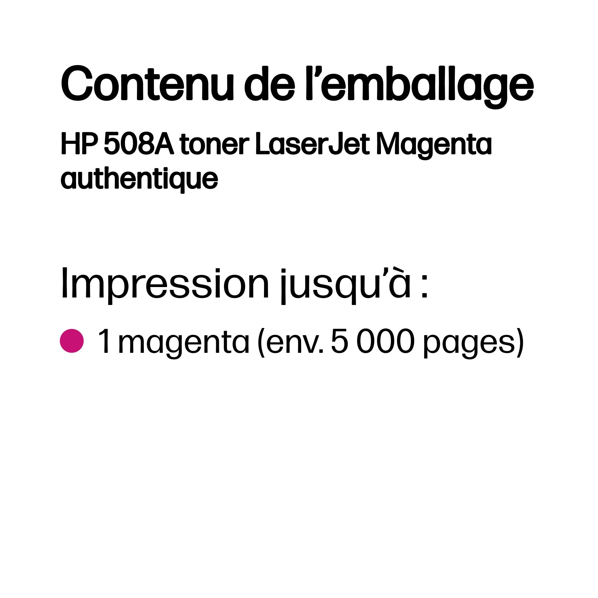 HP 508A toner LaserJet Magenta authentique