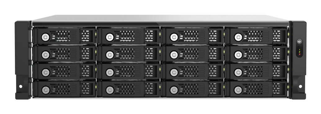 QNAP TL-R1600PES-RP Boîtier de disques de stockage Boîtier disque dur/SSD Noir, Gris 2.5/3.5"