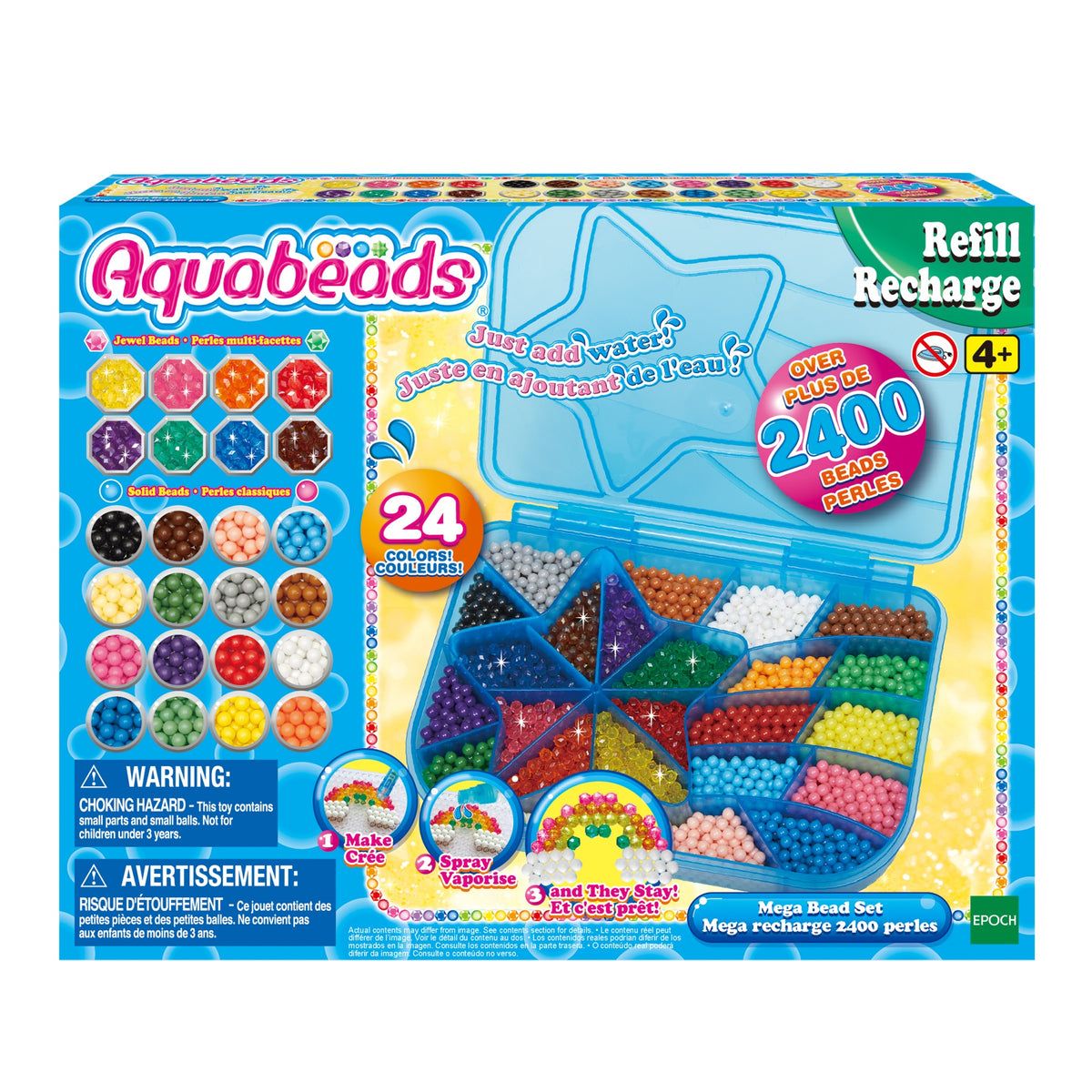 Aquabeads La méga recharge 2400 perles