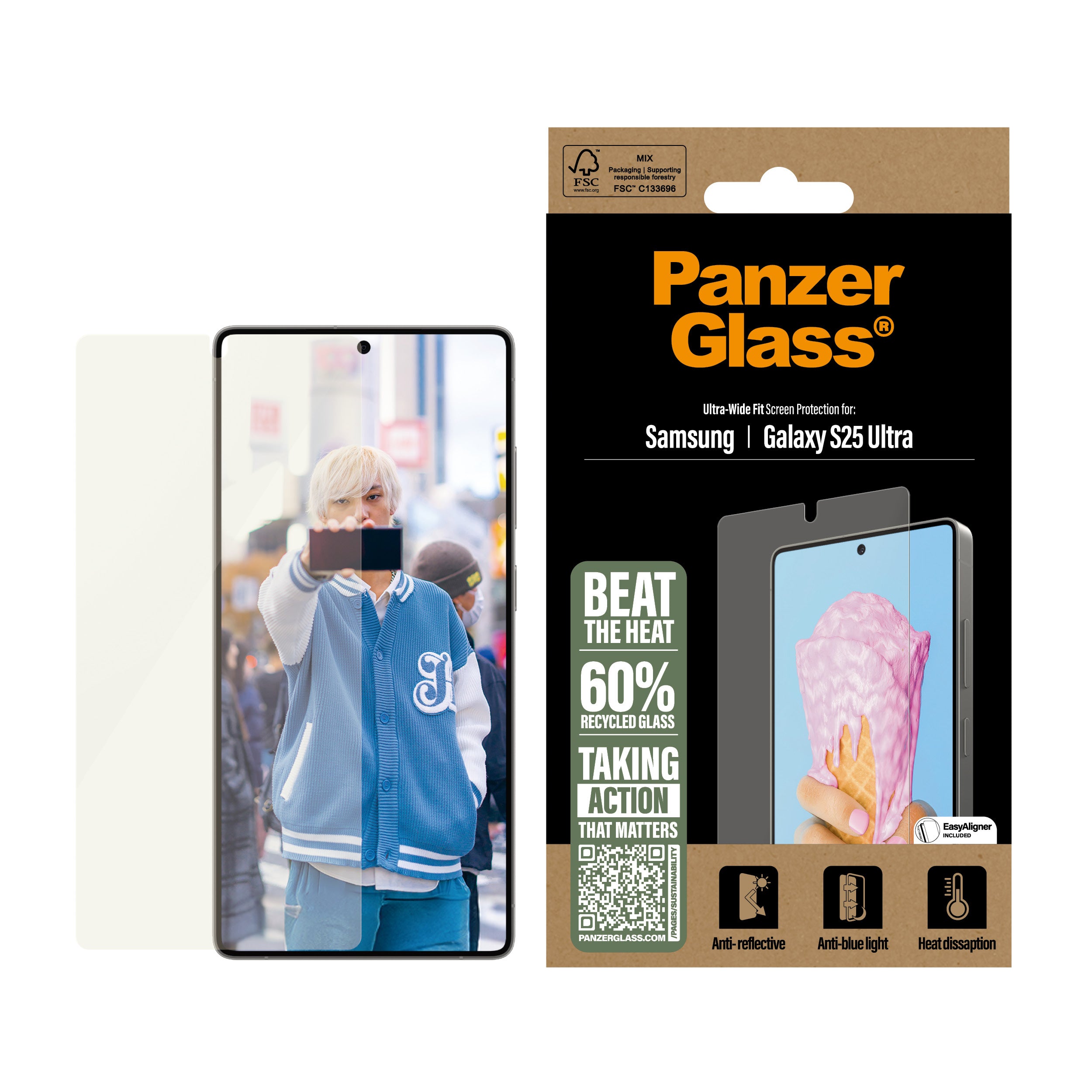 PanzerGlass PanzerGlass ® All-in-One Screen Protector Samsung Galaxy S25 Ultra | Ultra Wide Fit Protection d'écran transparent 1 pièce(s)