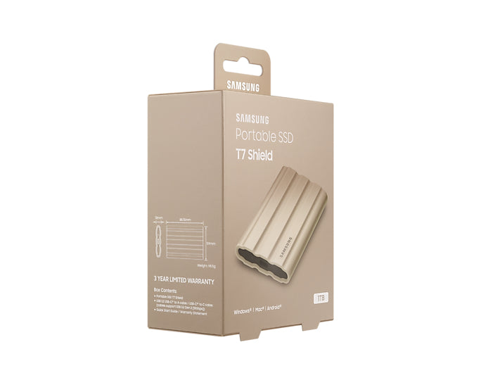 Samsung MU-PE1T0K/WW lecteur à circuits intégrés externe 1 To USB Type-C 3.2 Gen 2 (3.1 Gen 2) Beige