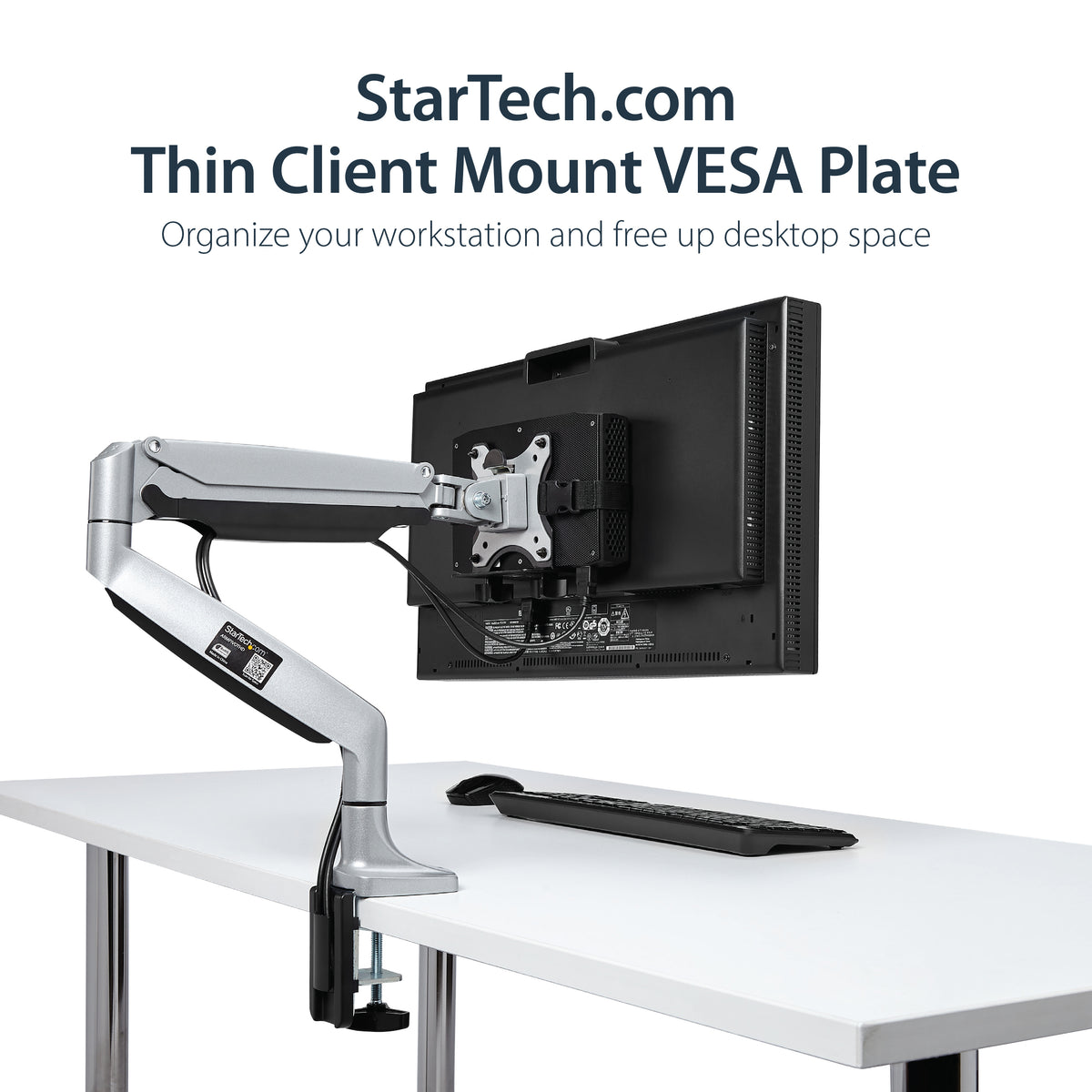 StarTech.com Support VESA pour Client Léger et Mini PC, Montage sous Bureau ou Derrière Écran, jusqu'à 5kg